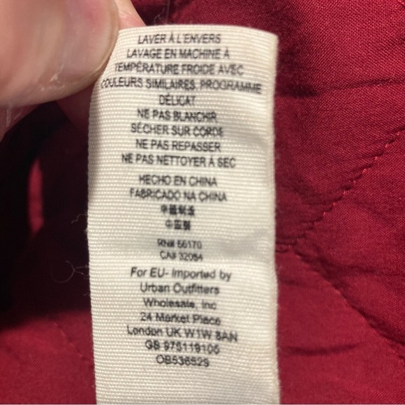 FREE PEOPLE Sz S Vegan Quilted Shoulder & Lining Zipper Snap Closure Moto Jacket - Picture 16 of 16